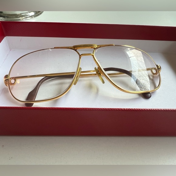 Cartier Aviator Vintage Glasses – 22k Gold-Plated Frames (64/14 – 140)